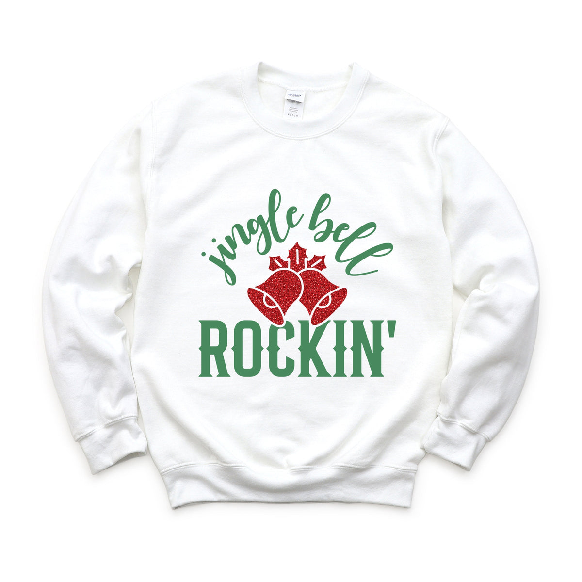 Jingle Bell Rockin' Bell Glitter -  Women's Sweatshirt