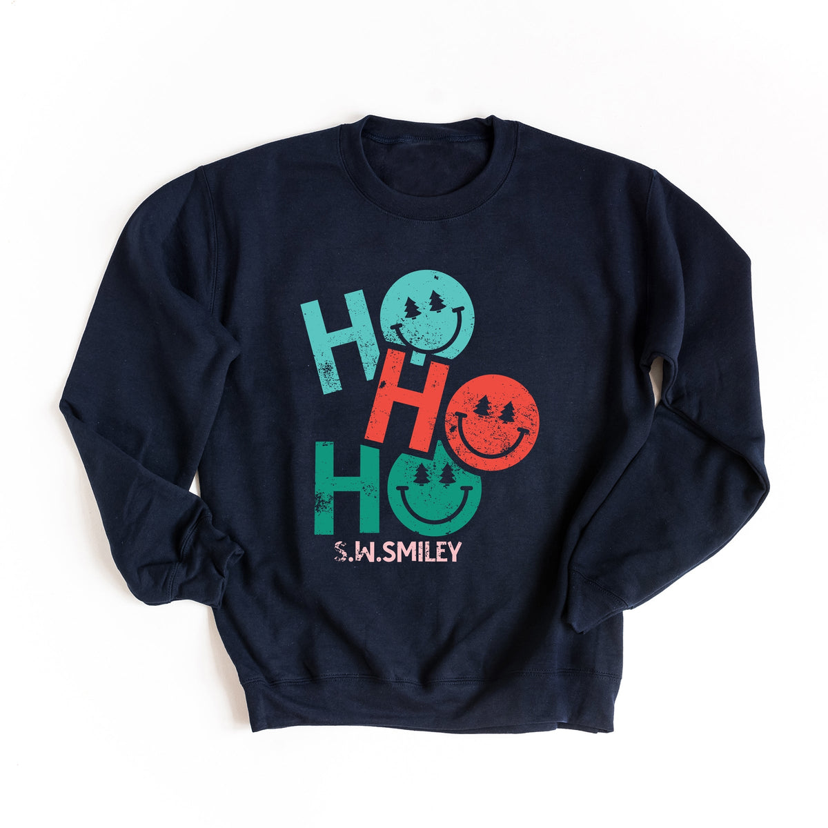 S.W.Smiley Ho Ho Ho Stacked - Sweatshirt