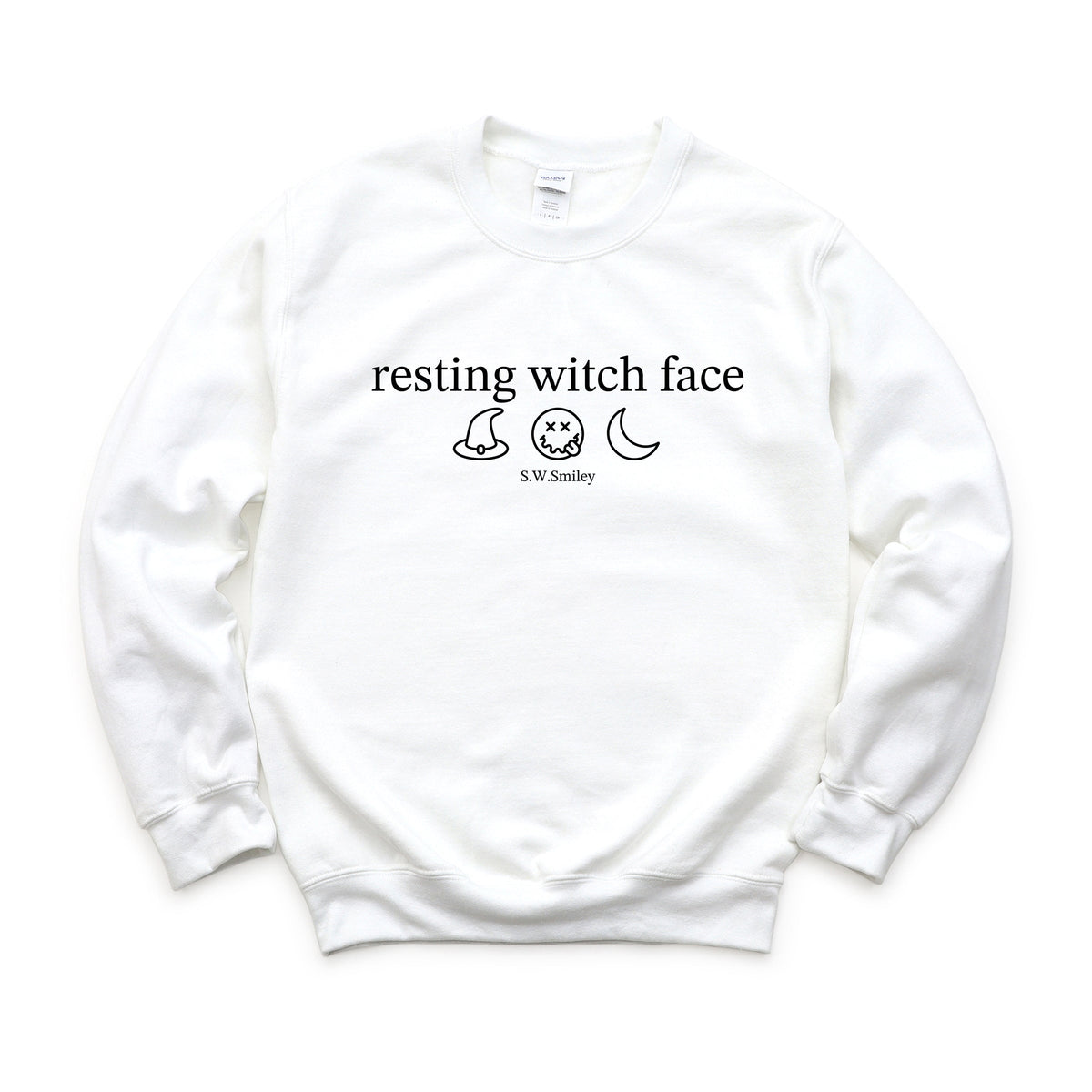 S.W.Smiley Resting Witch Face Typewriter - Women's Graphic Sweatshirt