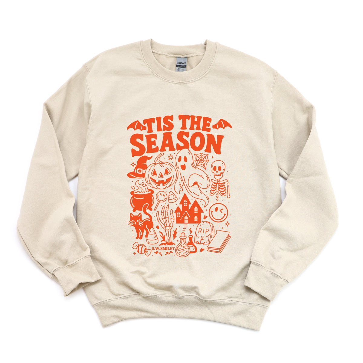 S.W.Smiley Tis The Season Halloween - Women's Graphic Sweatshirt