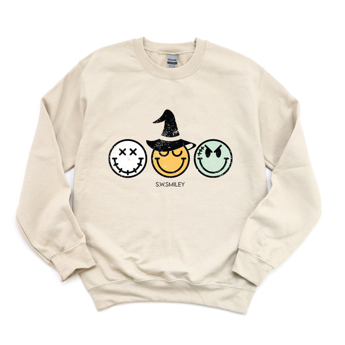 S.W.Smiley Skeleton Witchy Monster - Women's Graphic Sweatshirt
