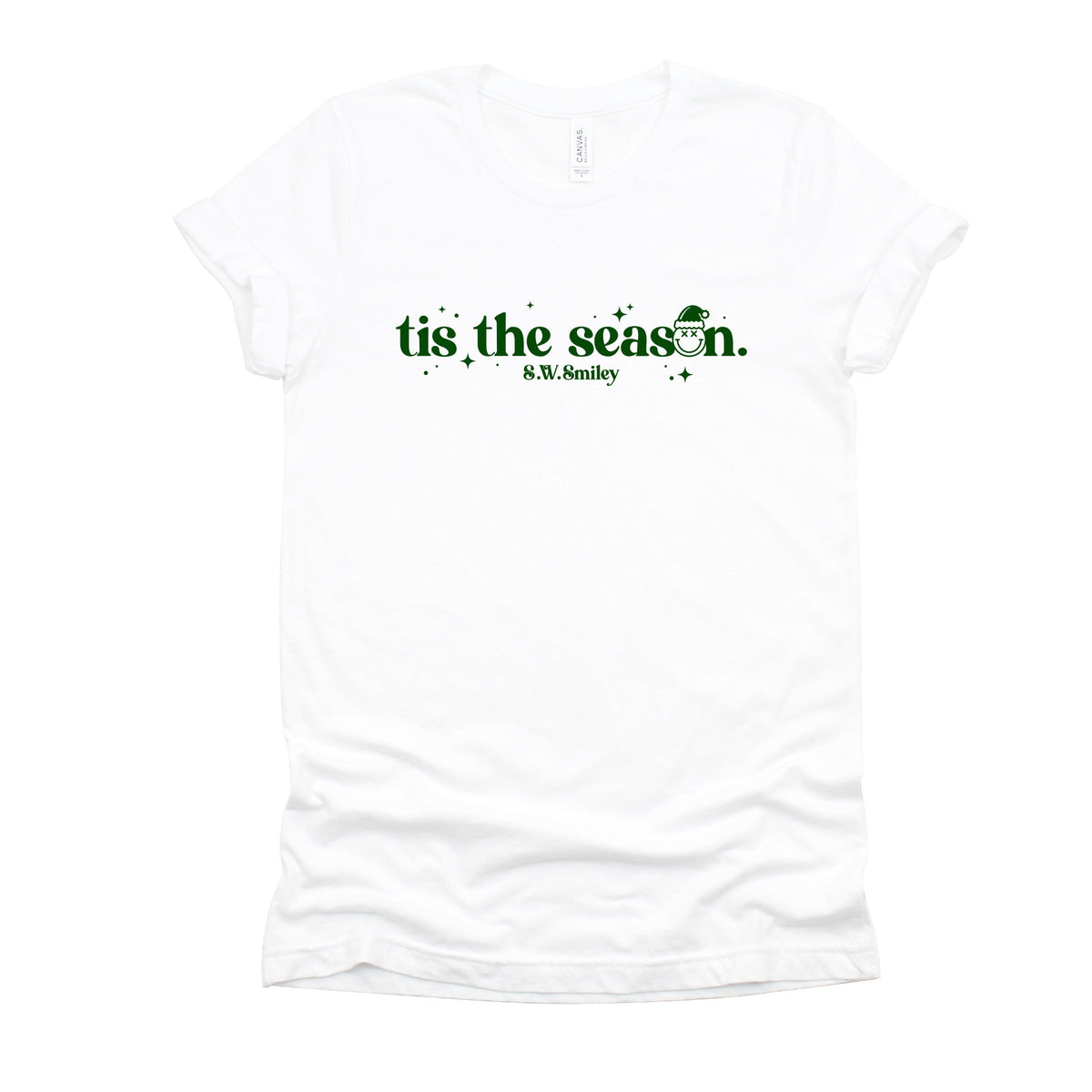 S.W.Smiley Tis The Season Sparkle - Women's Short Sleeve Graphic T-Shirt
