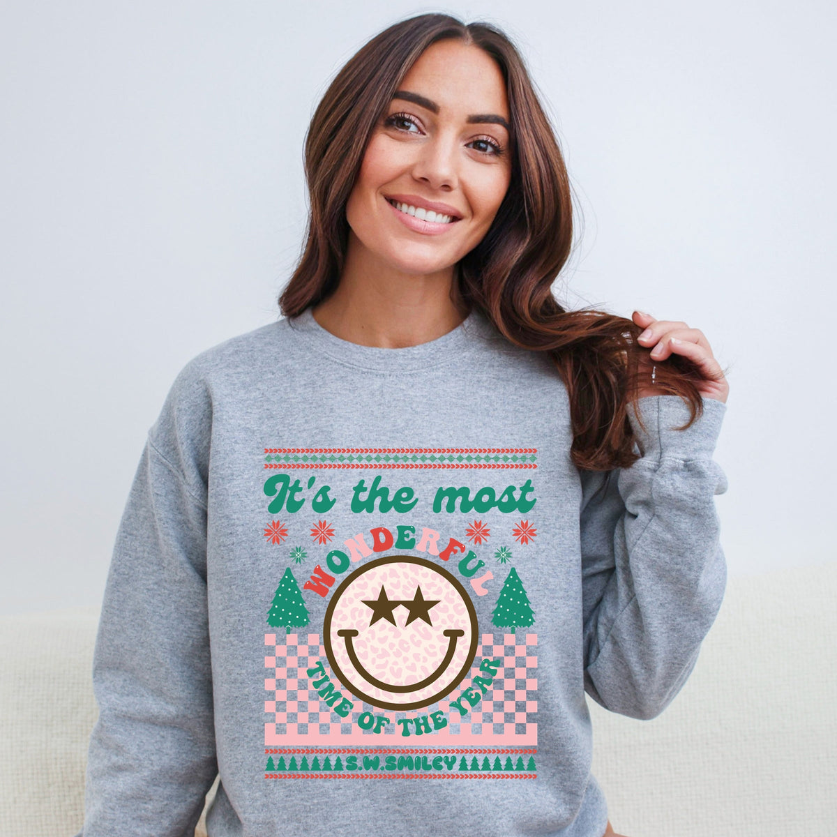 S.W.Smiley The Most Wonderful Time Smiley -  Women's Graphic Sweatshirt