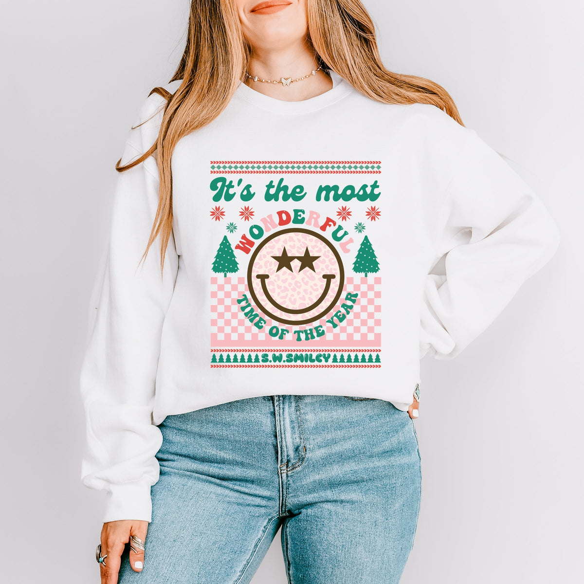 S.W.Smiley The Most Wonderful Time Smiley -  Women's Graphic Sweatshirt
