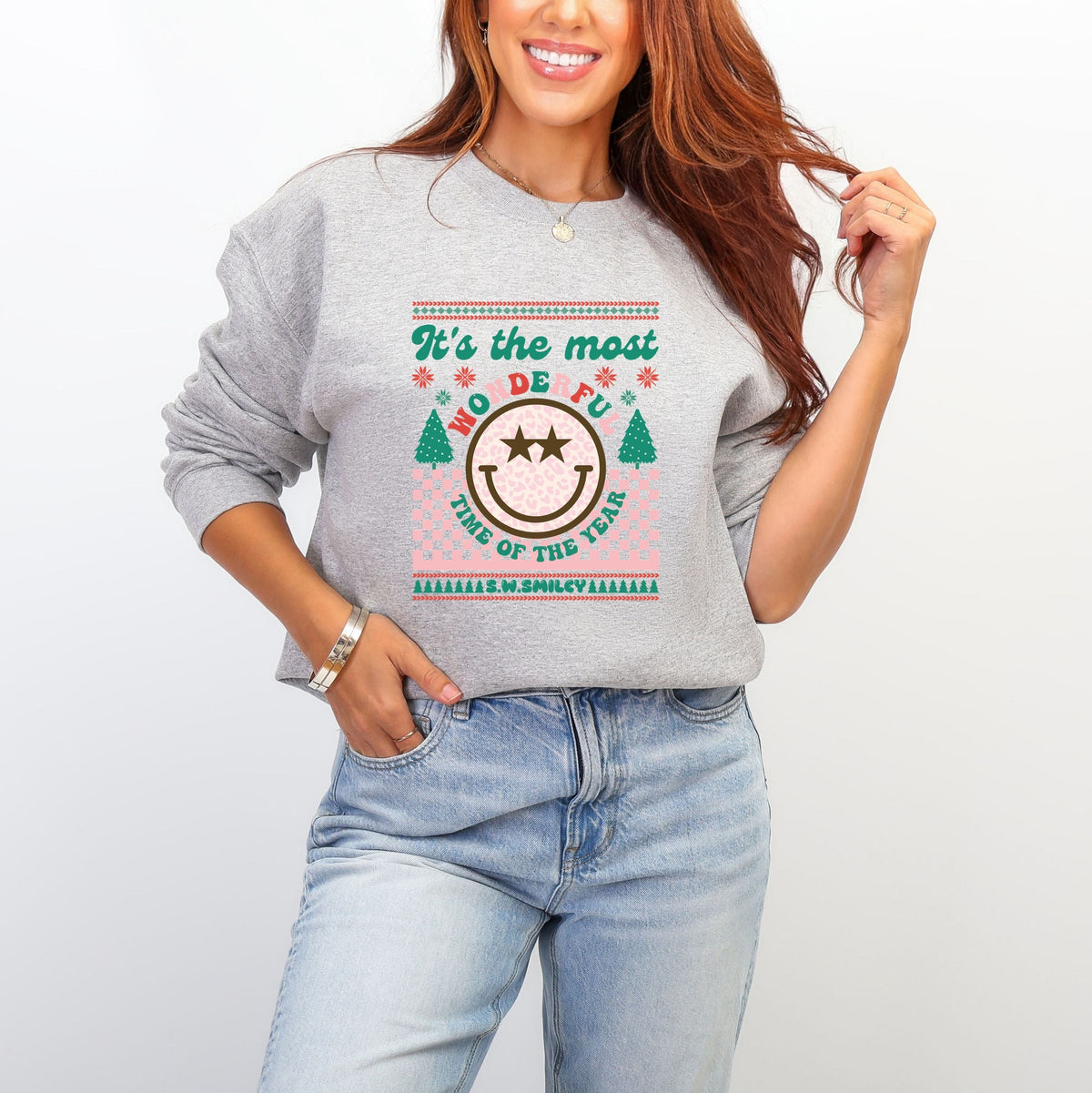 S.W.Smiley The Most Wonderful Time Smiley -  Women's Graphic Sweatshirt