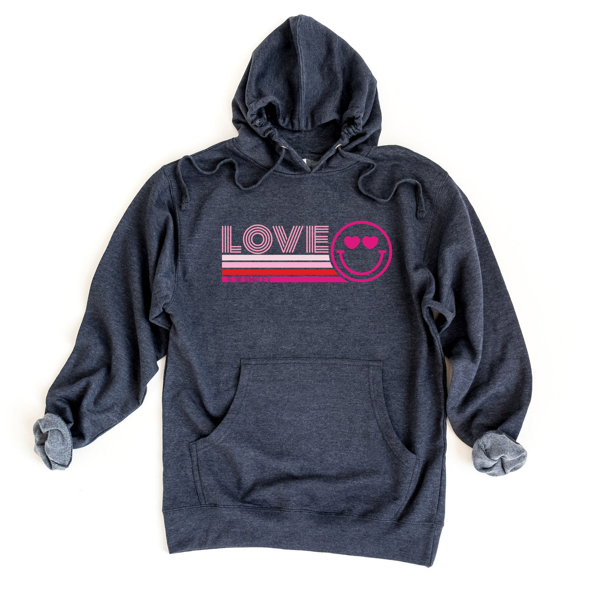 S.W.Smiley Love Retro Heart Eyes - Women's Graphic Hoodie