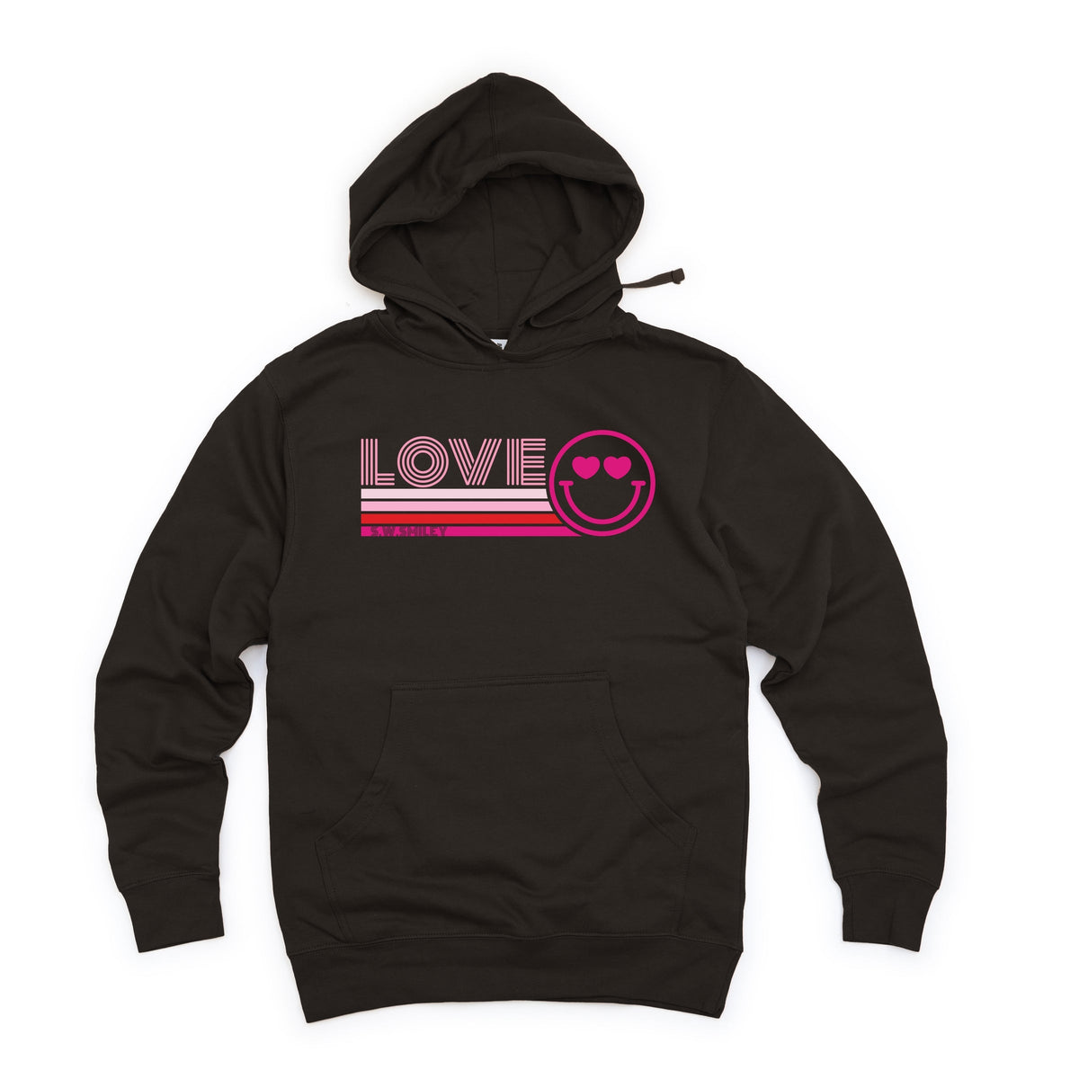 S.W.Smiley Love Retro Heart Eyes - Women's Graphic Hoodie