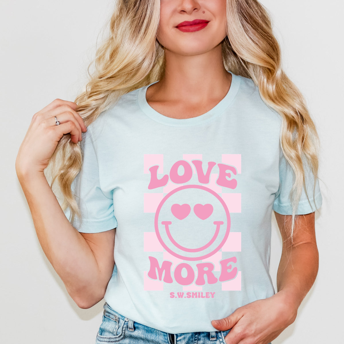 S.W.Smiley Love More Smiley - Women's Short Sleeve Graphic T-Shirt