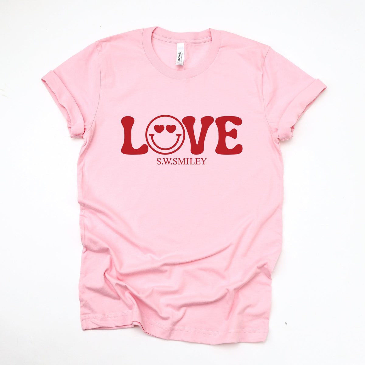 S.W.Smiley Love Smile - Women's Short Sleeve Graphic T-Shirt