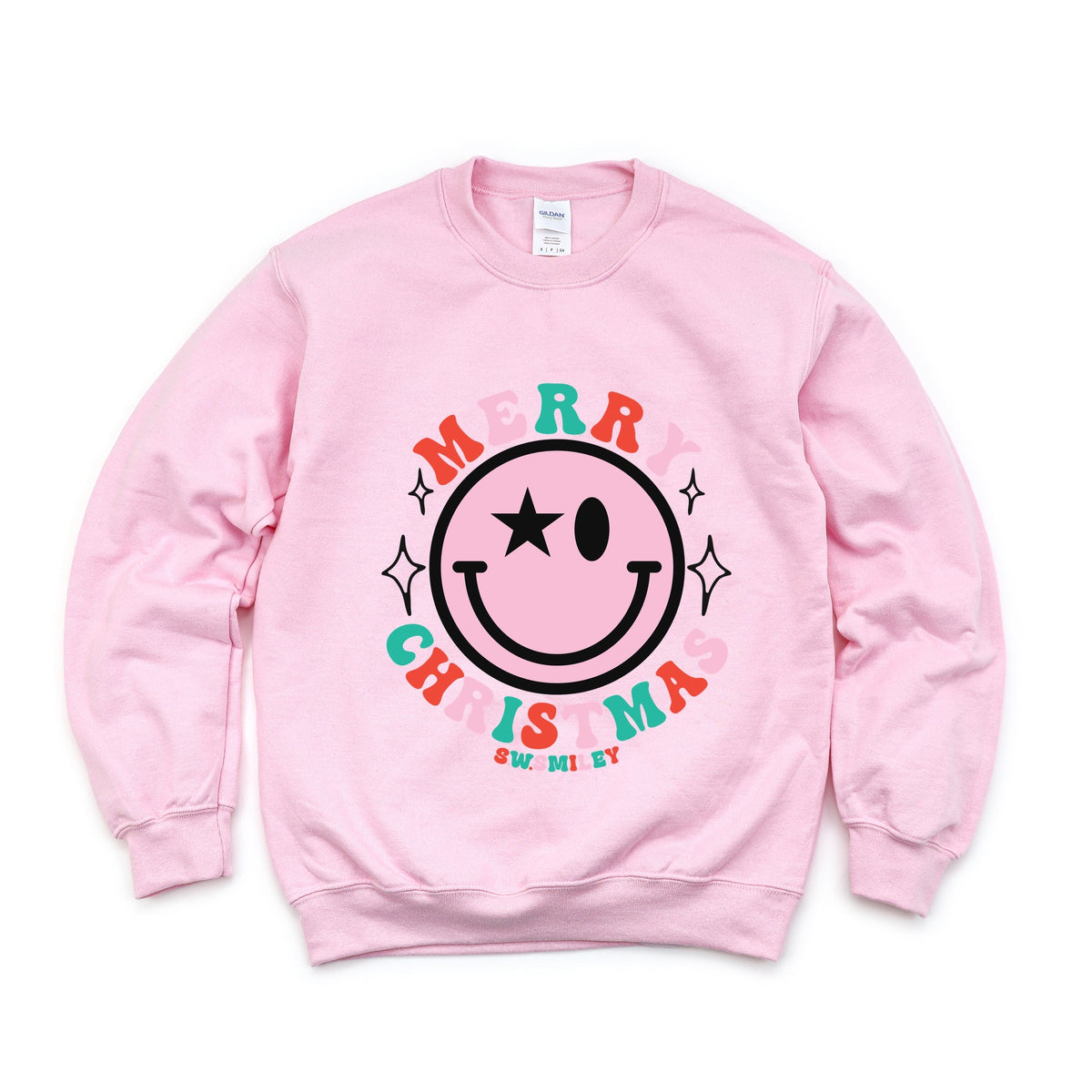 S.W.Smiley Merry Christmas Smiley  -  Women's Graphic Sweatshirt
