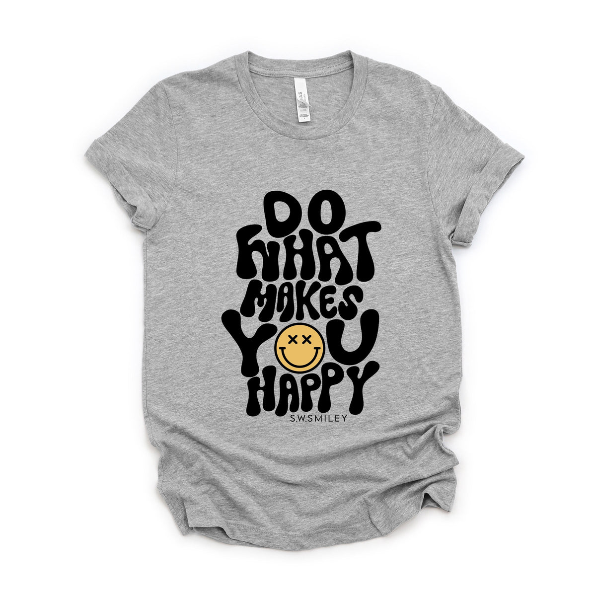 S.W.Smiley Do What Makes You Happy - Women's Short Sleeve Graphic T-Shirt