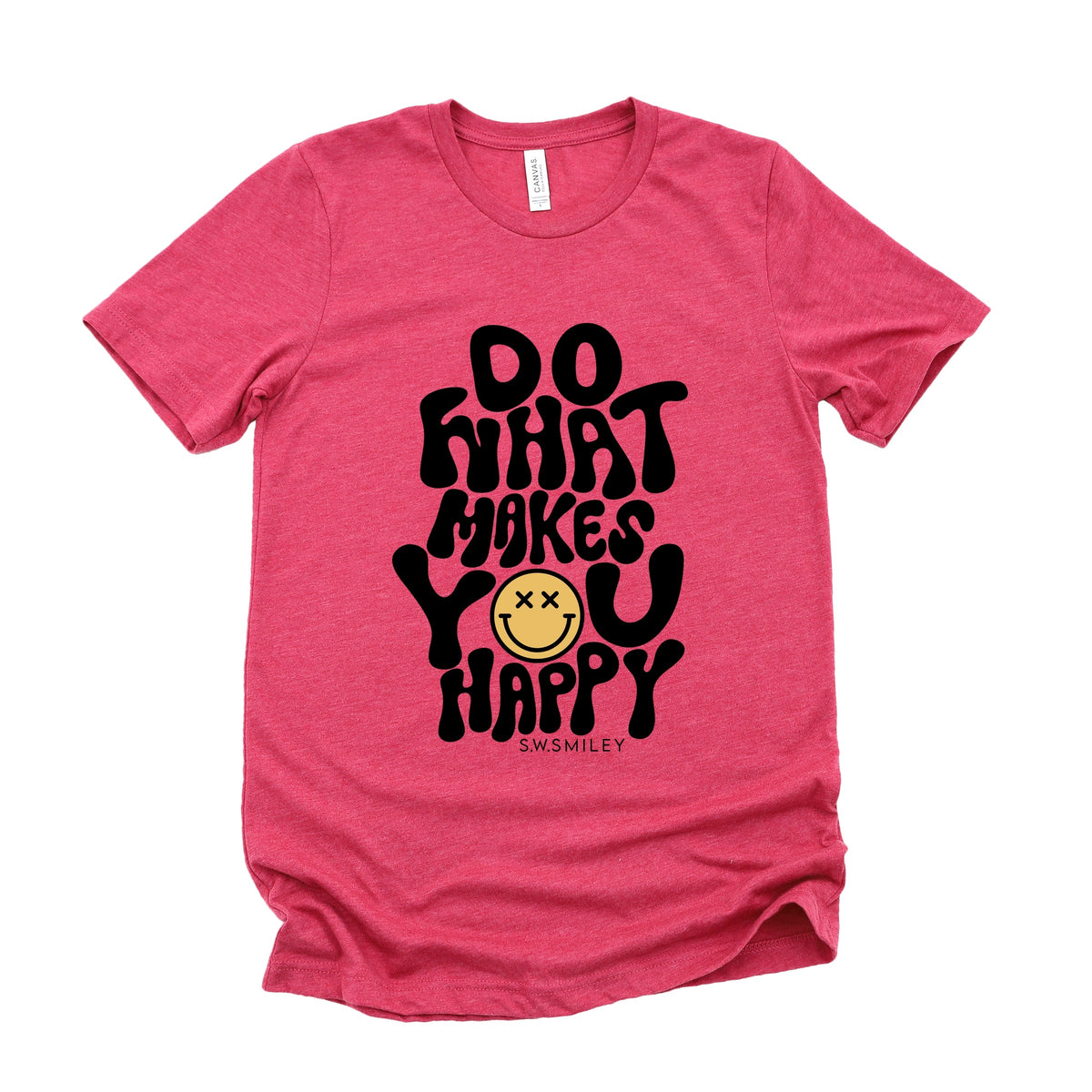 S.W.Smiley Do What Makes You Happy - Women's Short Sleeve Graphic T-Shirt
