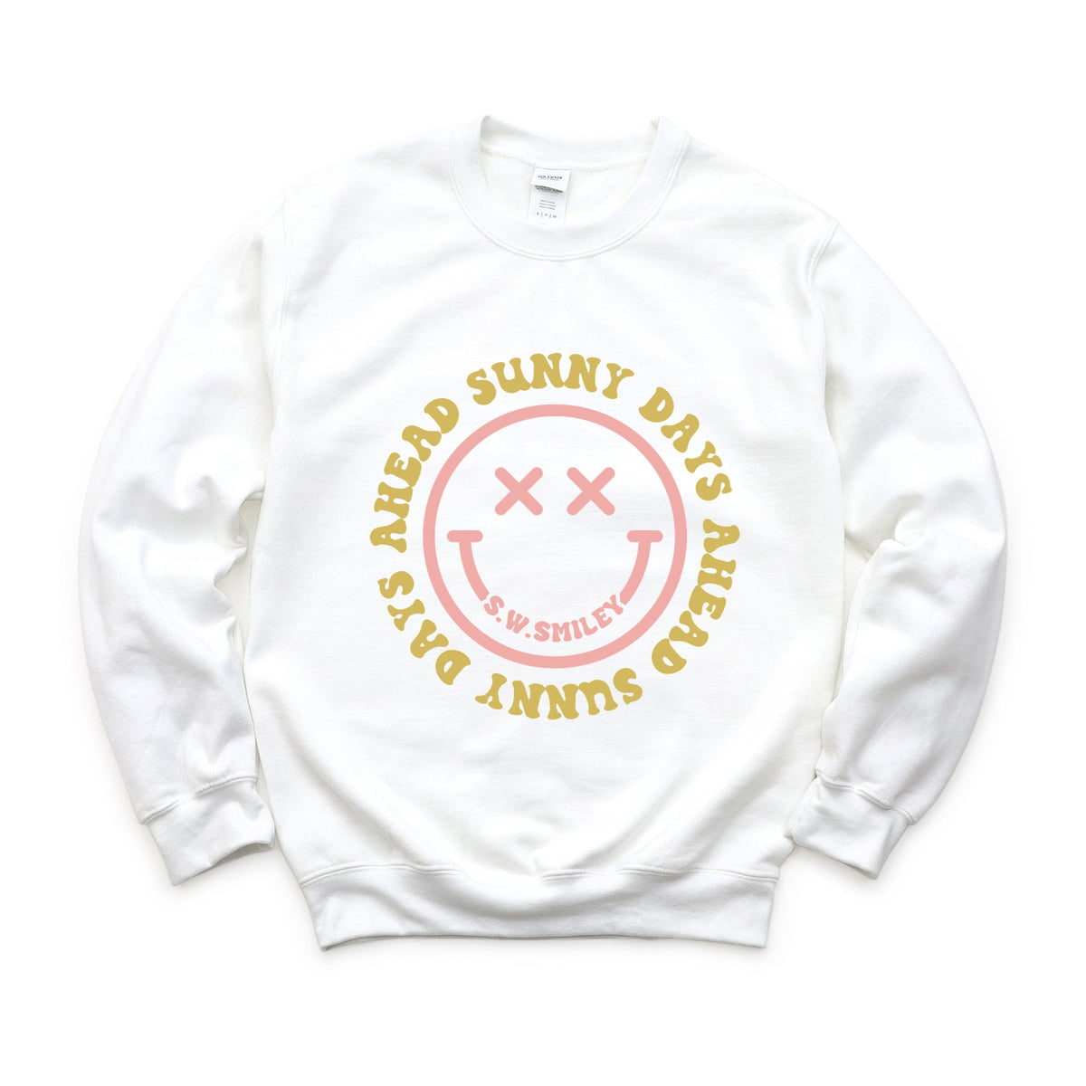 S.W.Smiley Sunny Days Ahead Smiley Face -  Women's Graphic Sweatshirt
