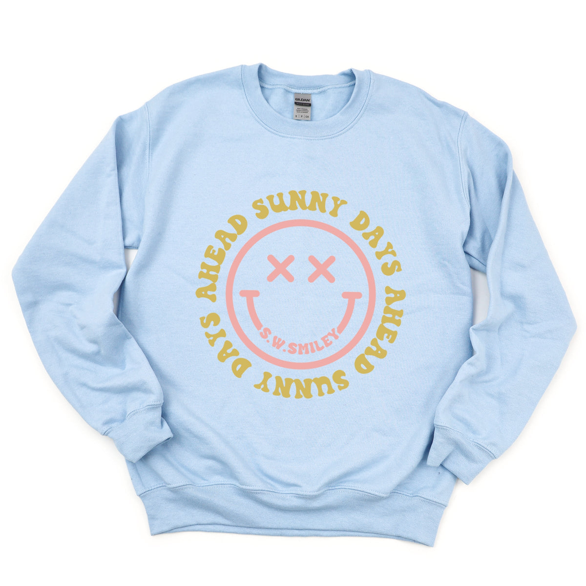 S.W.Smiley Sunny Days Ahead Smiley Face -  Women's Graphic Sweatshirt