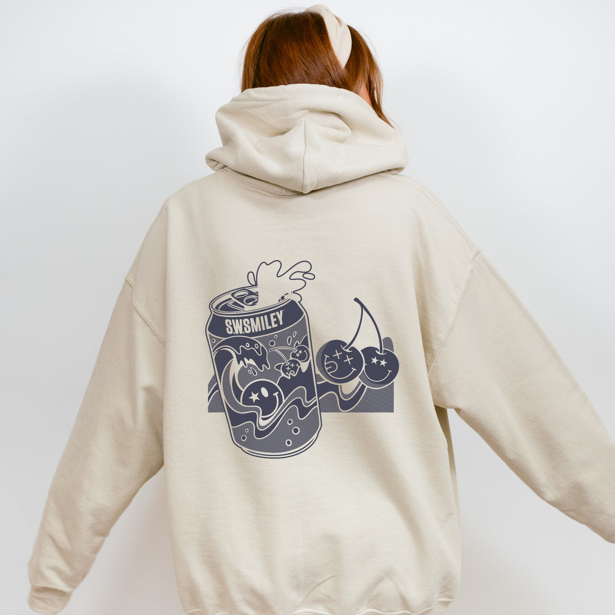 S.W.Smiley Soda Can Splash - Women's Graphic Hoodie