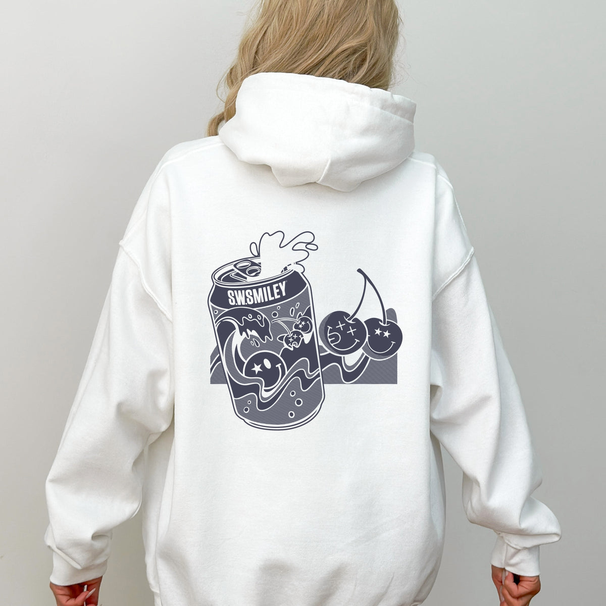 S.W.Smiley Soda Can Splash - Women's Graphic Hoodie