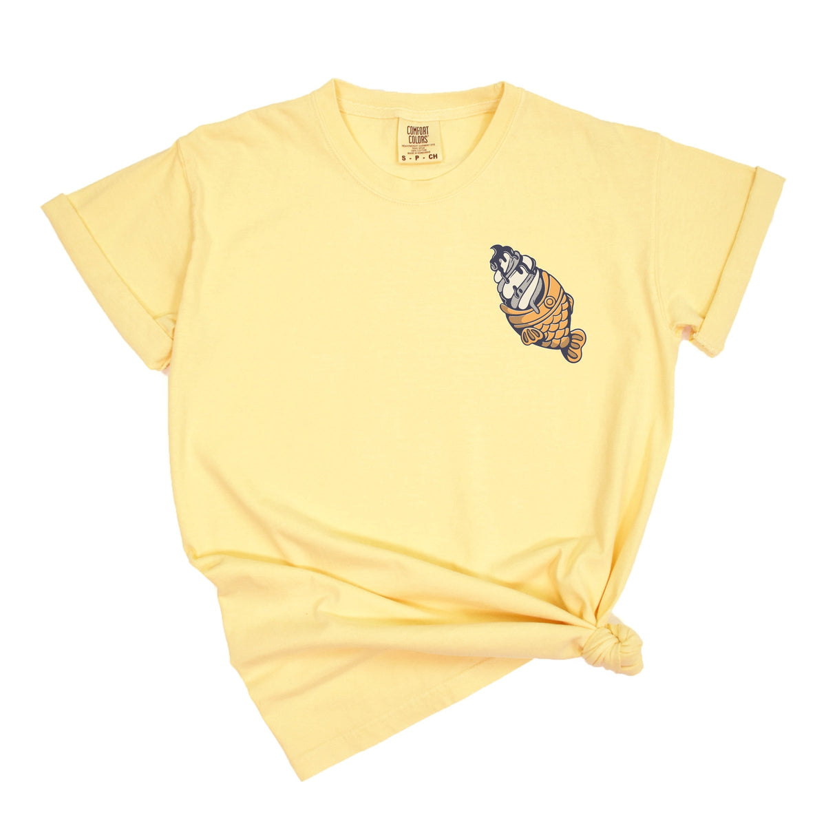S.W.Smiley Taiyaki - Women's Garment Dyed Graphic T-Shirt