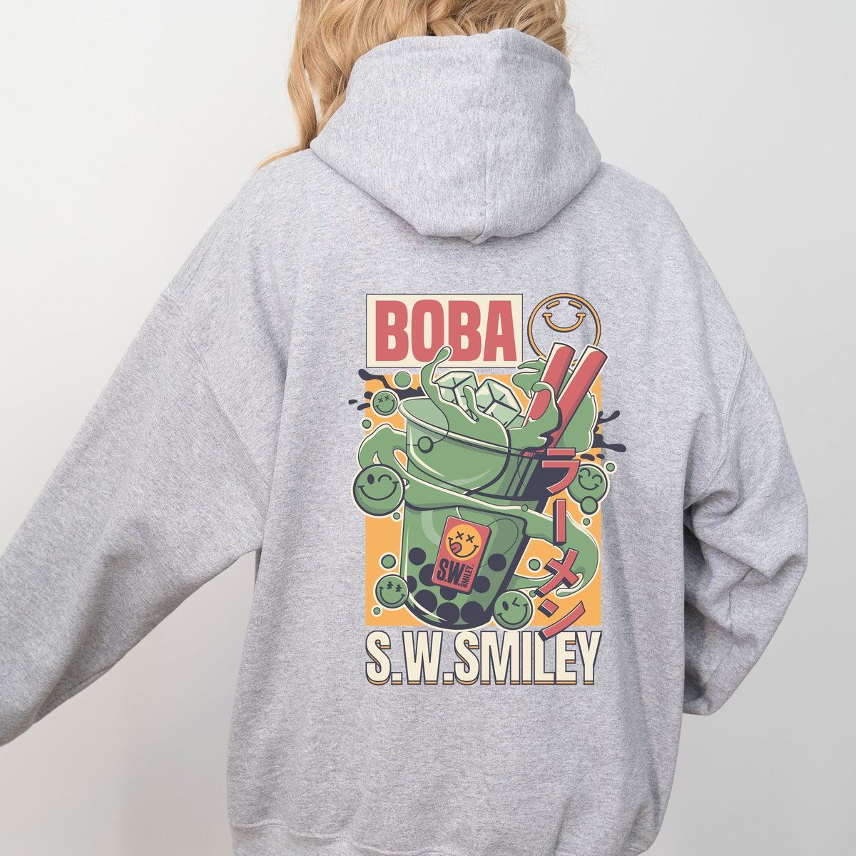 S.W.Smiley Boba - Women's Graphic Hoodie
