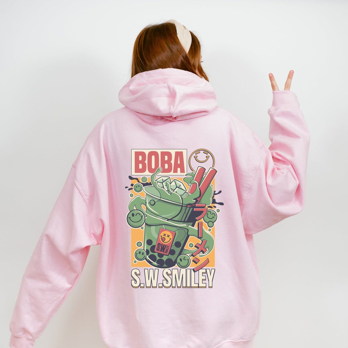 S.W.Smiley Boba - Women's Graphic Hoodie