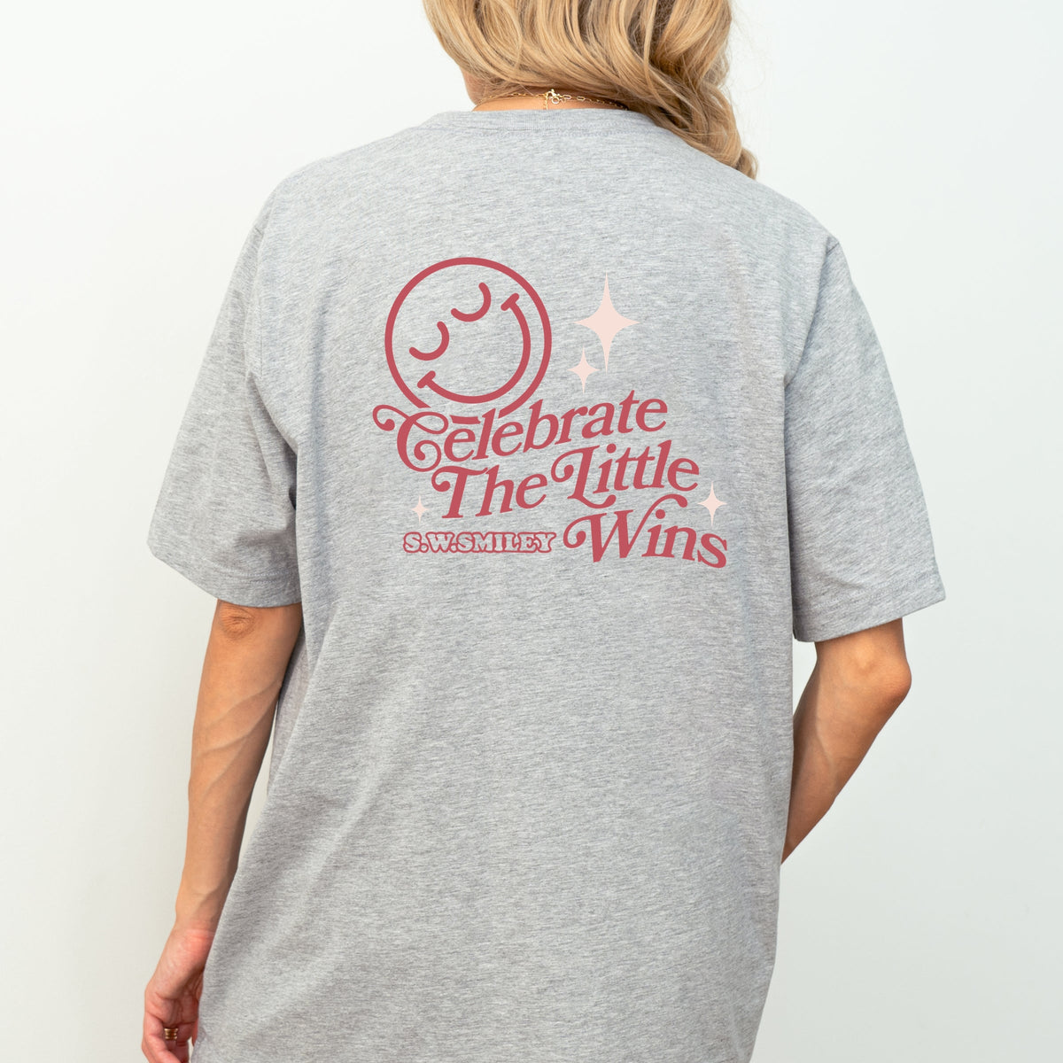 S.W.Smiley Celebrate The Little Wins - Women's Short Sleeve Graphic T-Shirt