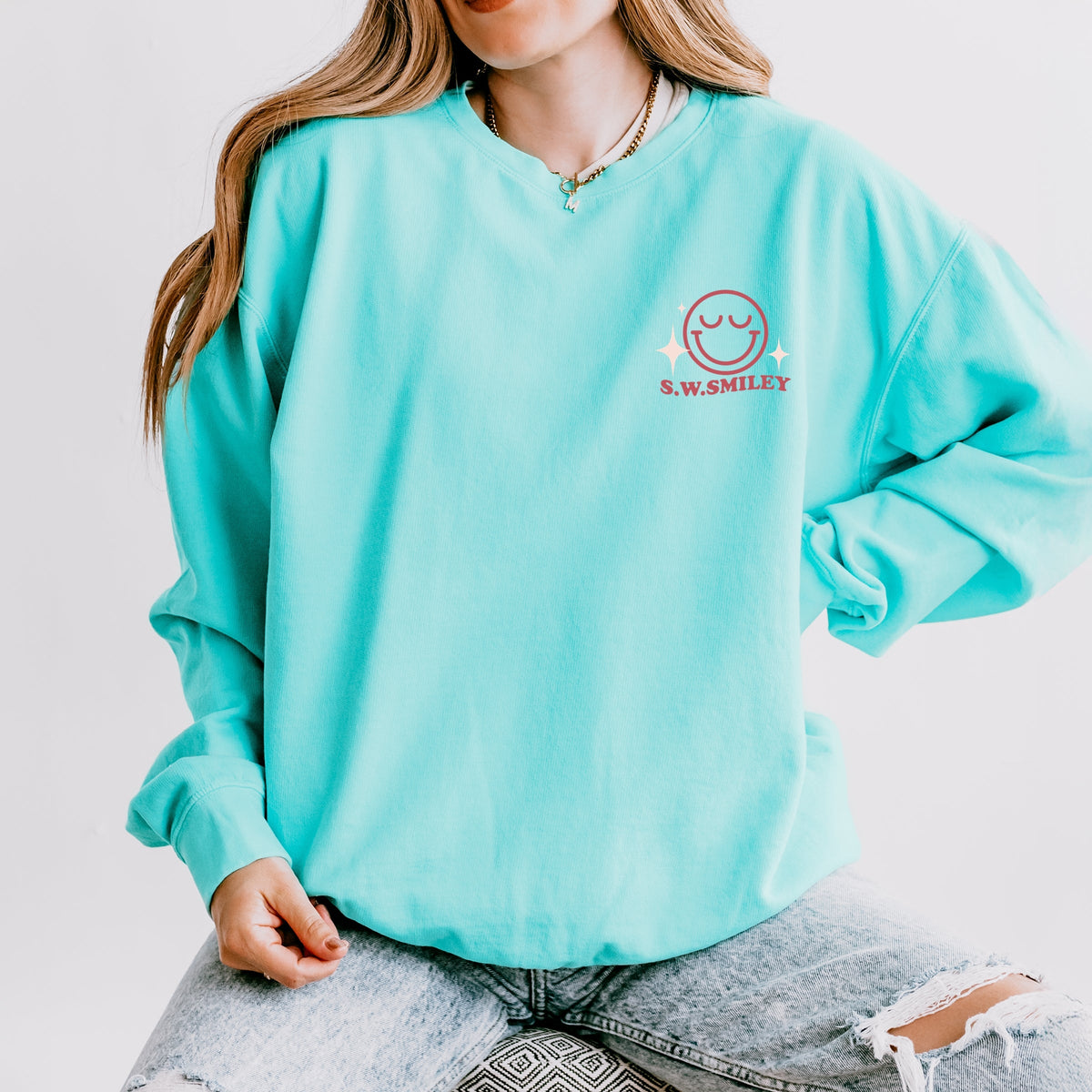 S.W.Smiley Celebrate The Little Wins - Women's Lightweight Garment Dyed Sweatshirt