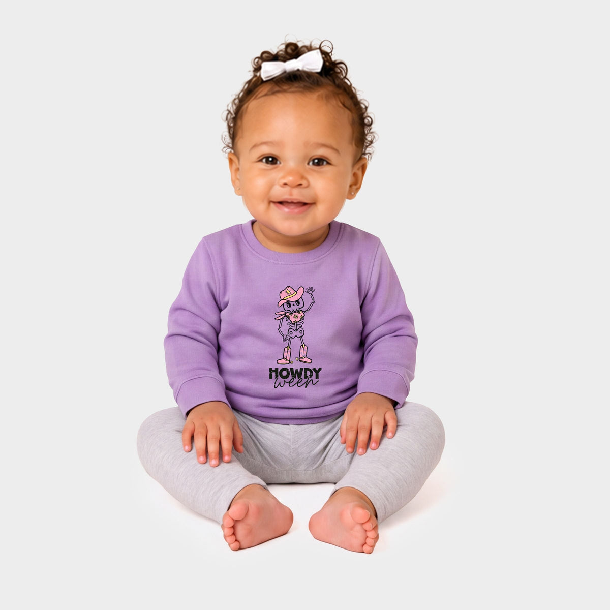 Howdyween Skeleton - Infant Crew Fleece Sweatshirt
