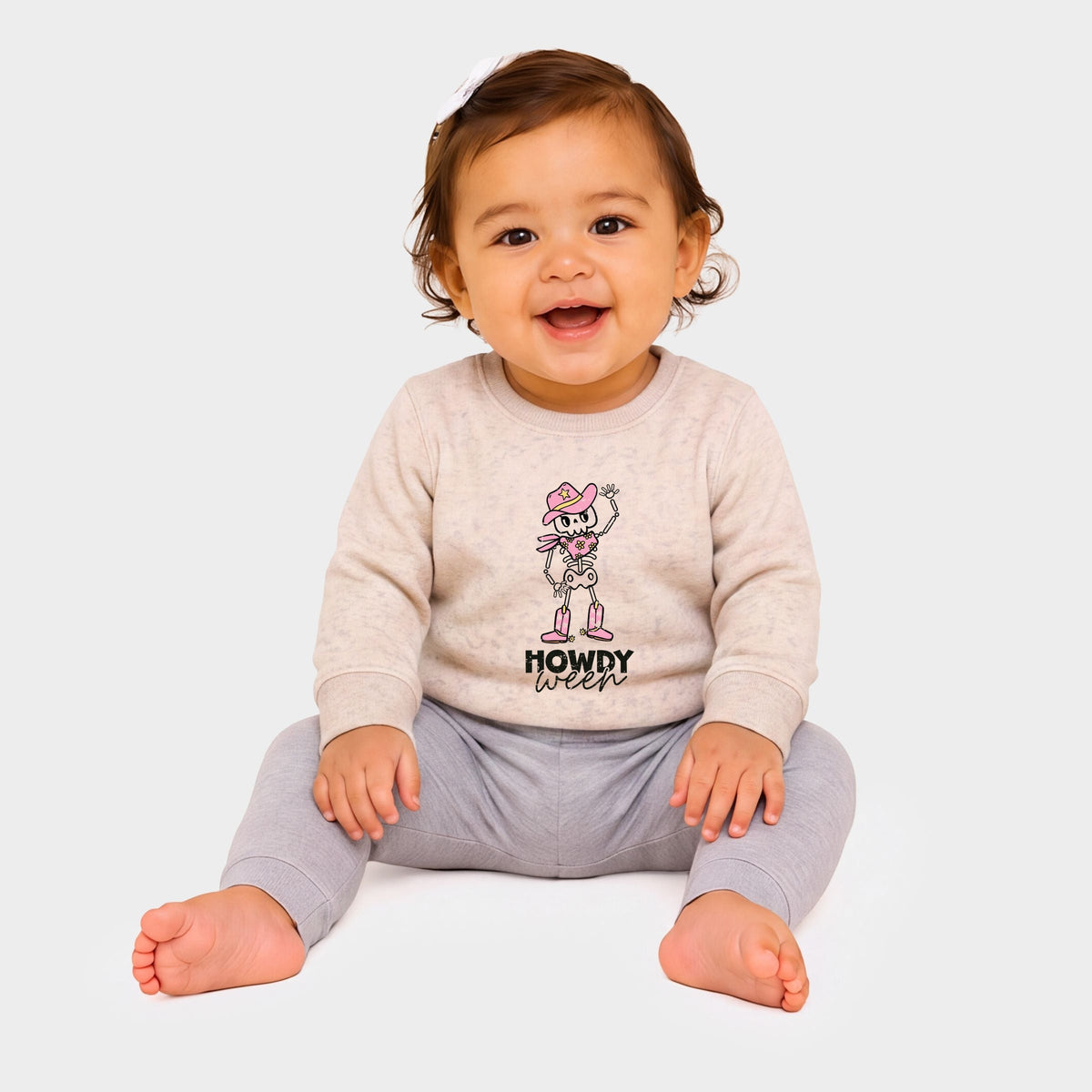 Howdyween Skeleton - Infant Crew Fleece Sweatshirt