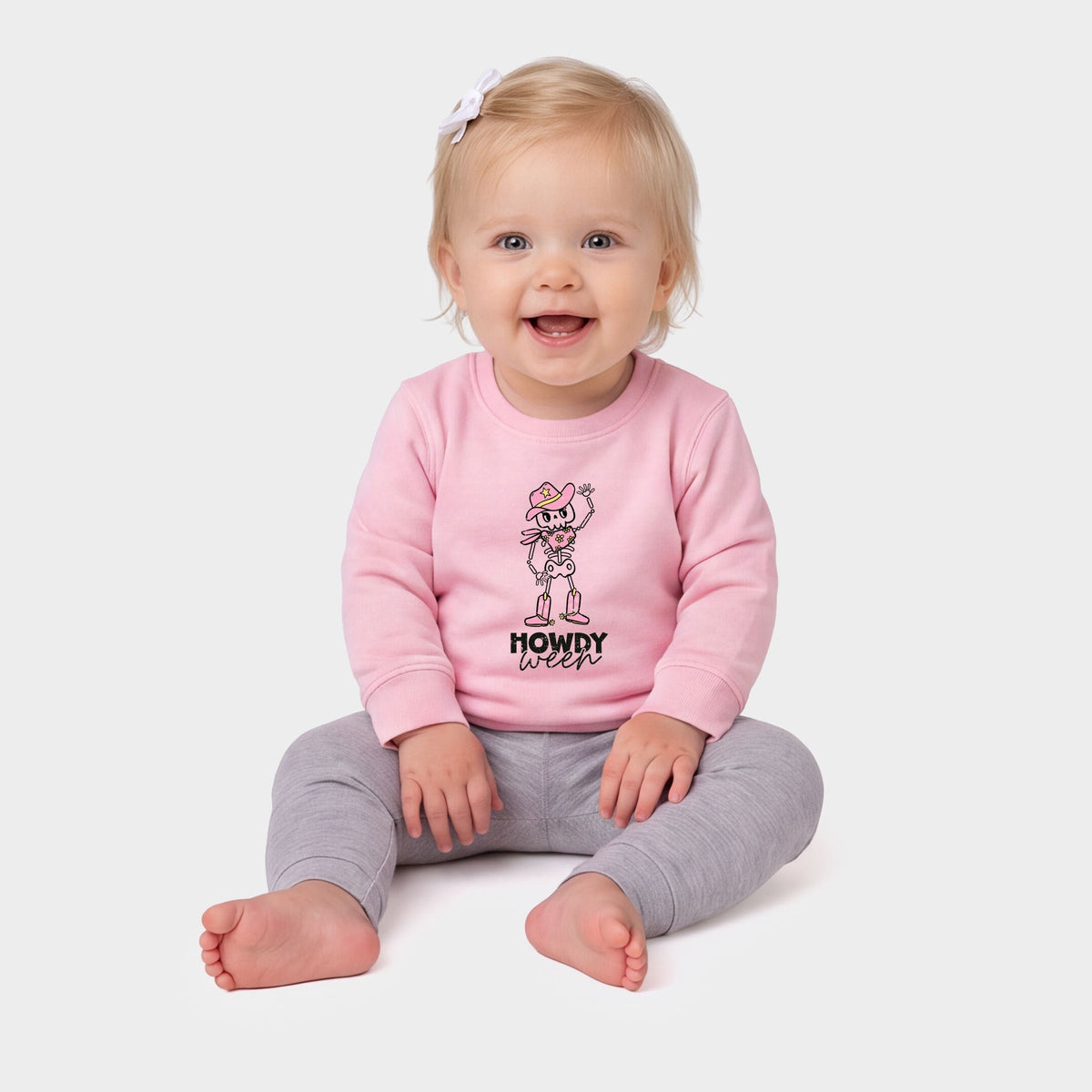 Howdyween Skeleton - Infant Crew Fleece Sweatshirt