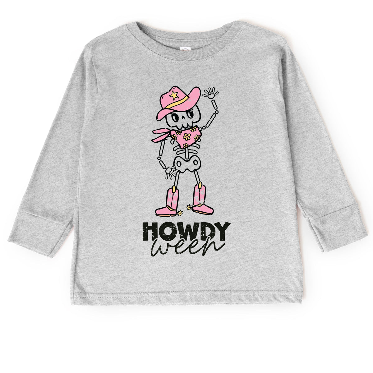 Howdyween Skeleton - Kids Toddler Long Sleeve Tee and Kids Youth Long Sleeve Tee