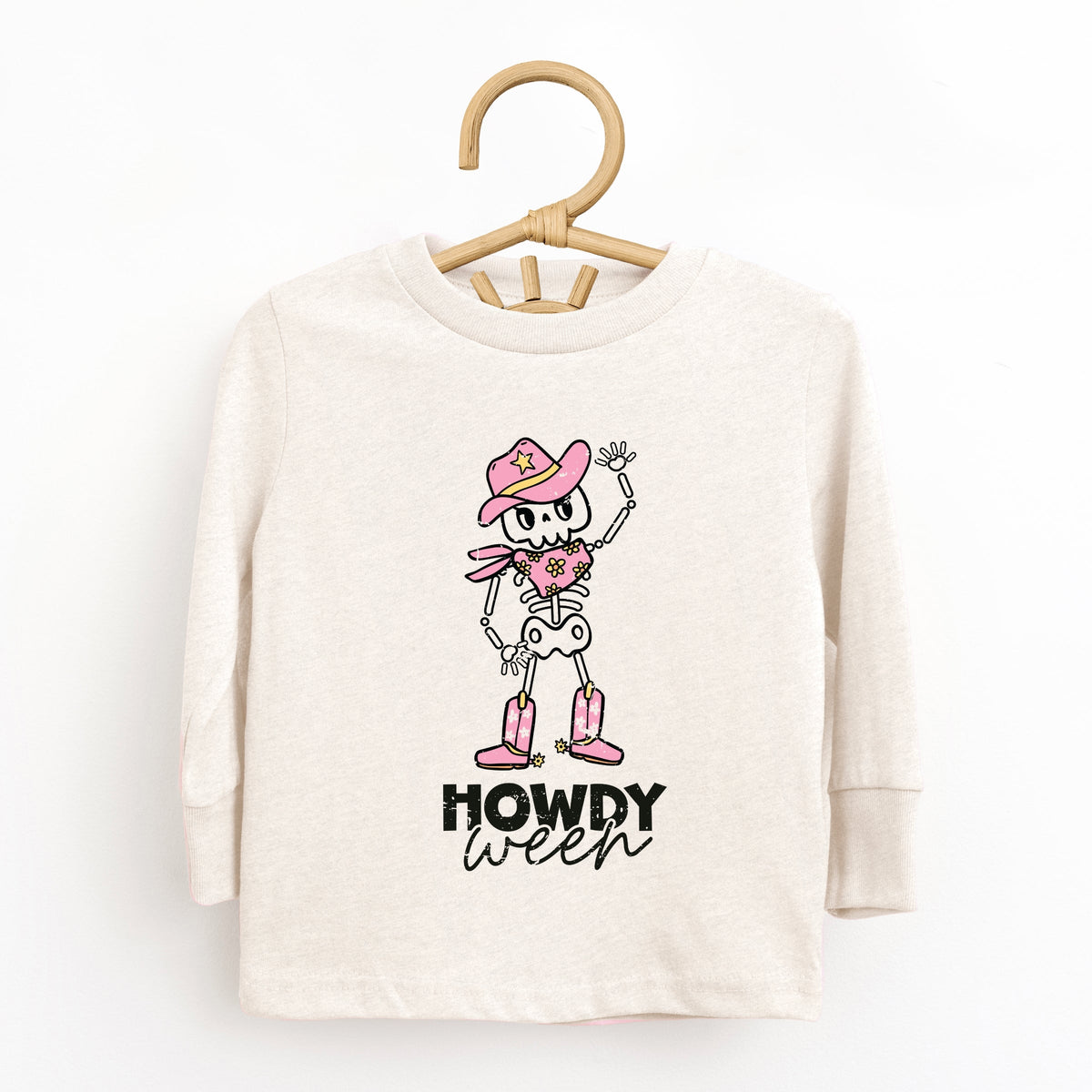 Howdyween Skeleton - Kids Toddler Long Sleeve Tee and Kids Youth Long Sleeve Tee
