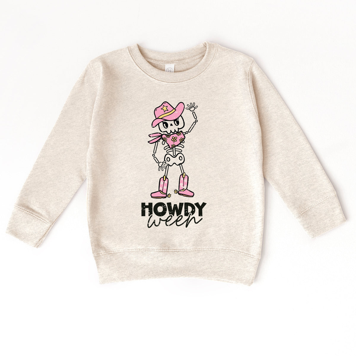 Howdyween Skeleton - Kids Toddler Sweatshirt and Kids Youth Sweatshirt