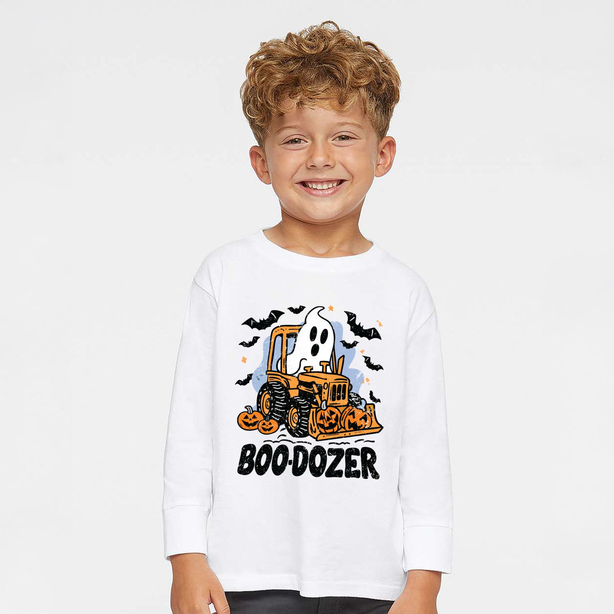 Boodozer Pumpkins - Toddler Long Sleeve Graphic Tee