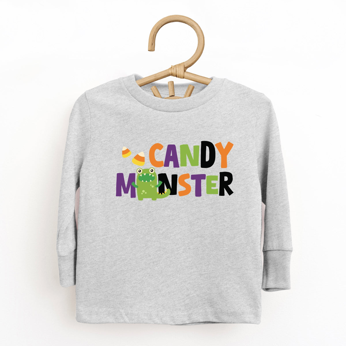 Candy Monster Colorful - Toddler Long Sleeve Graphic Tee