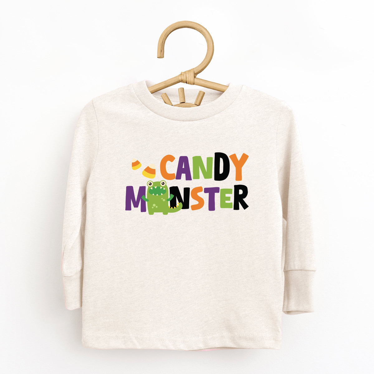 Candy Monster Colorful - Toddler Long Sleeve Graphic Tee
