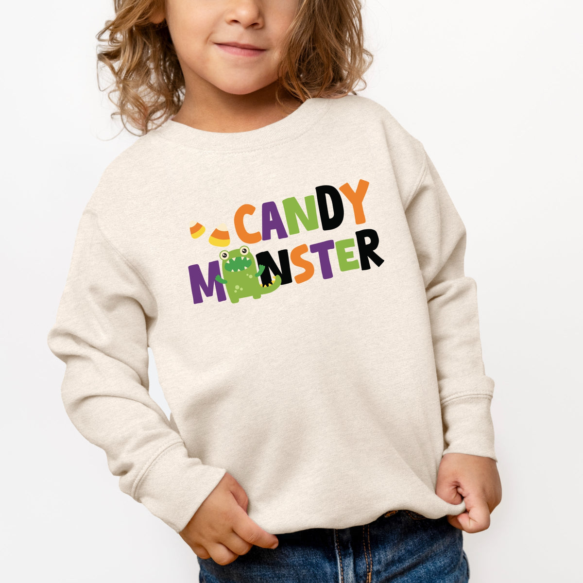 Candy Monster Colorful - Toddler Graphic Sweatshirt