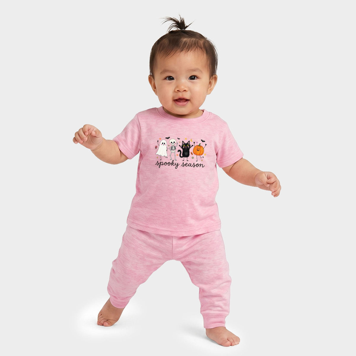 Spooky Season Stick Figures - Infant Jogger Pant Crew Set
