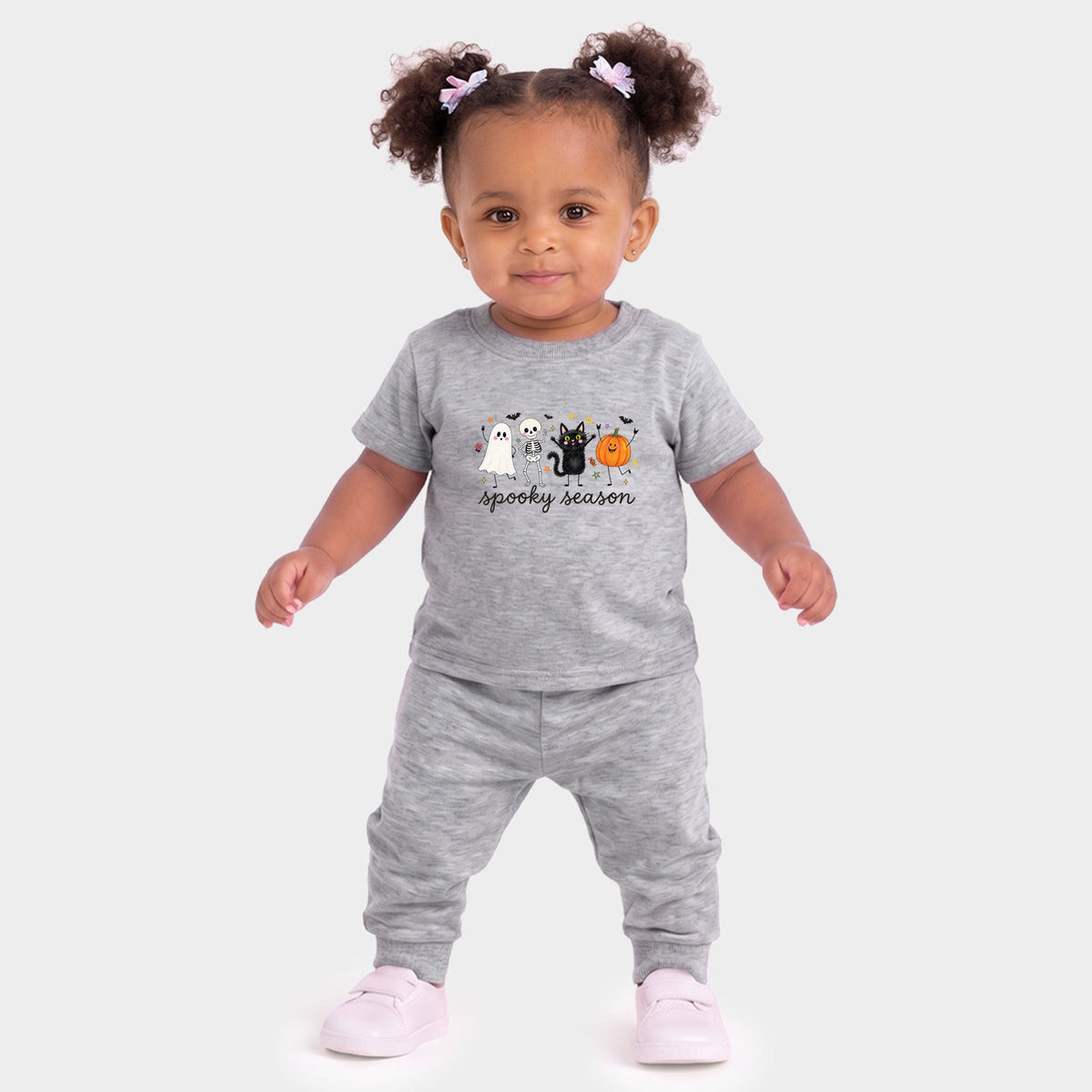 Spooky Season Stick Figures - Infant Jogger Pant Crew Set