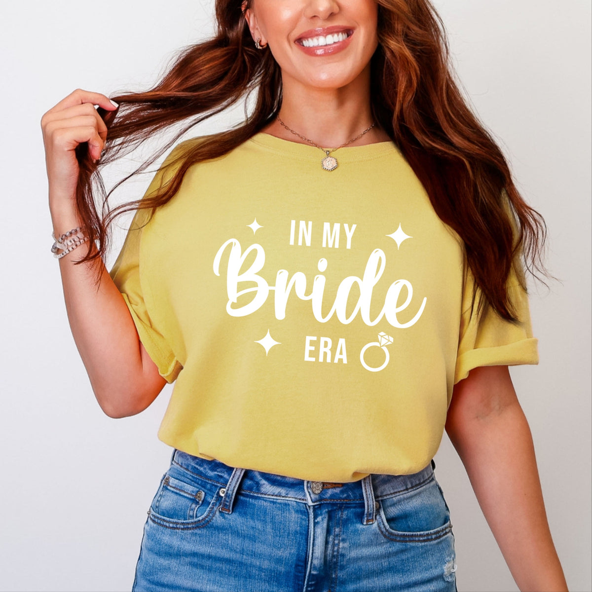 In My Bride Era Sparkles - Women's Garment Dyed Tee