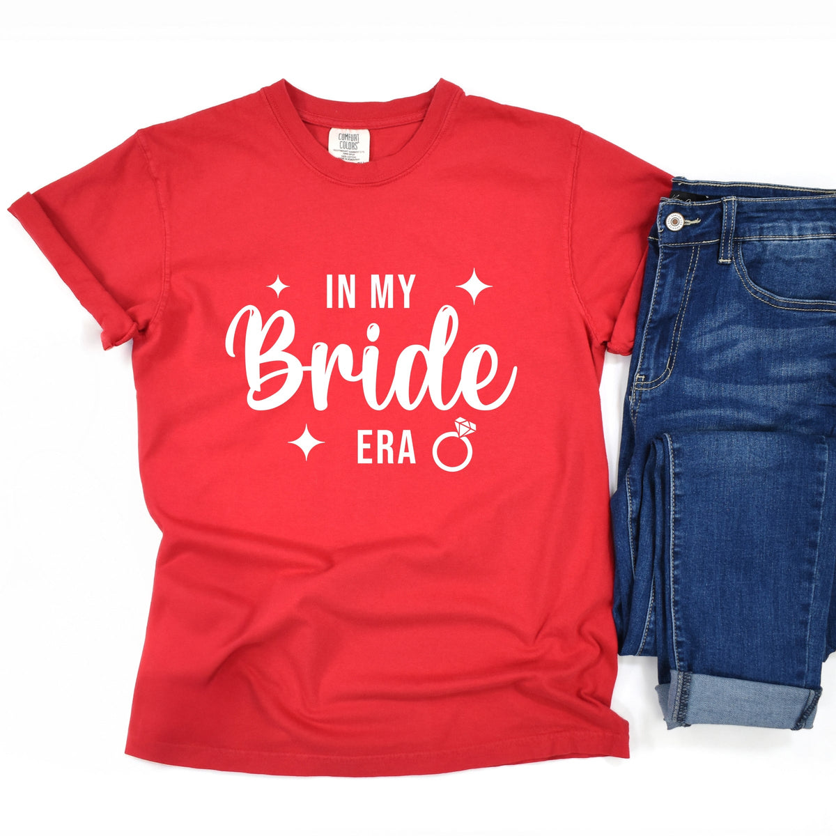 In My Bride Era Sparkles - Women's Garment Dyed Tee