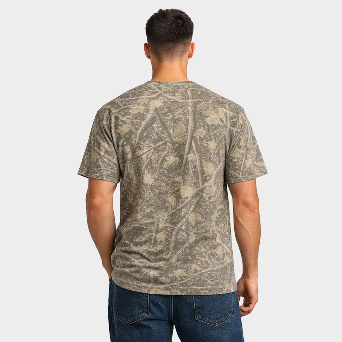 Raised on 90s Country Distressed - Men's Heavyweight Camo Tee