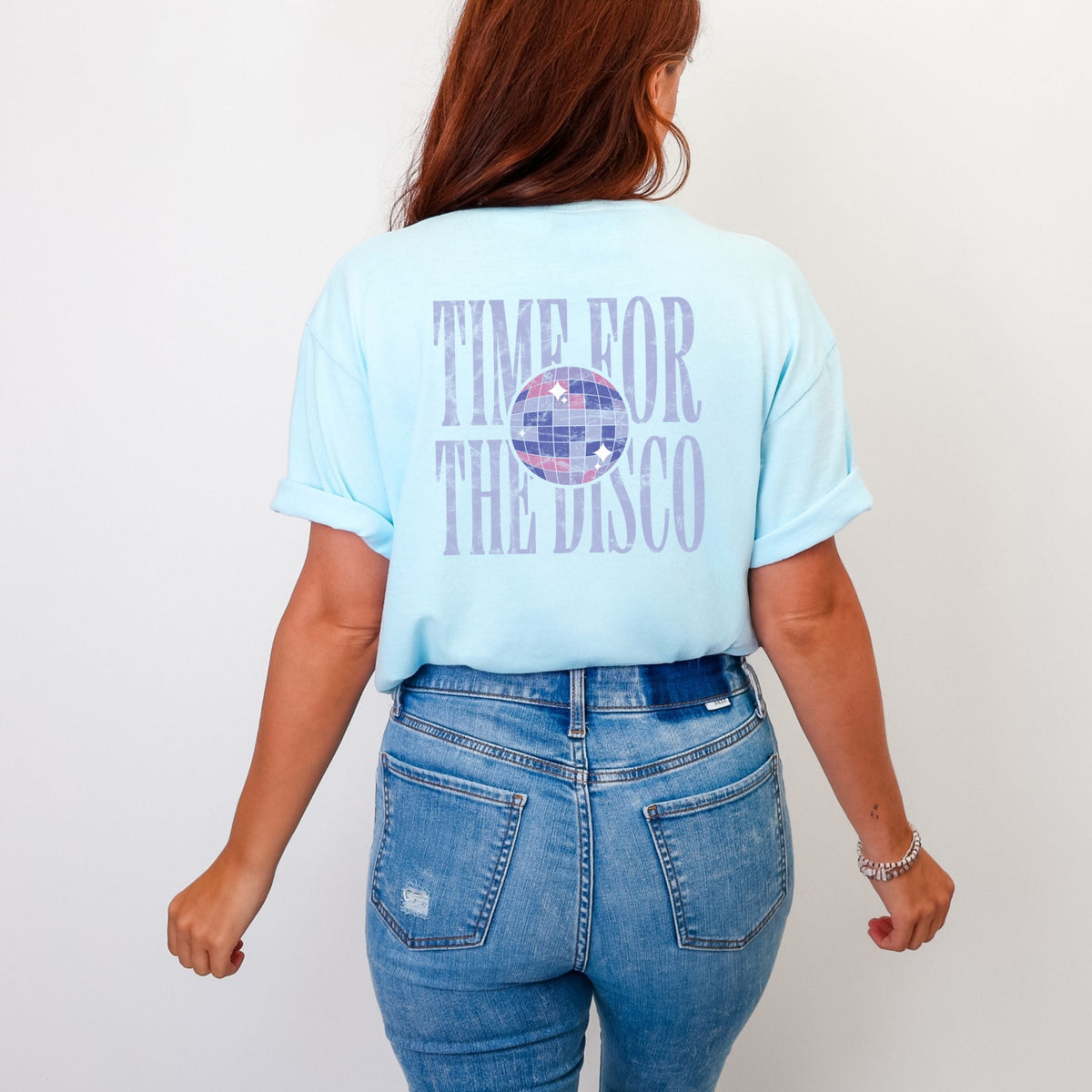 Time For The Disco - Women's Garment Dyed Graphic T-Shirt