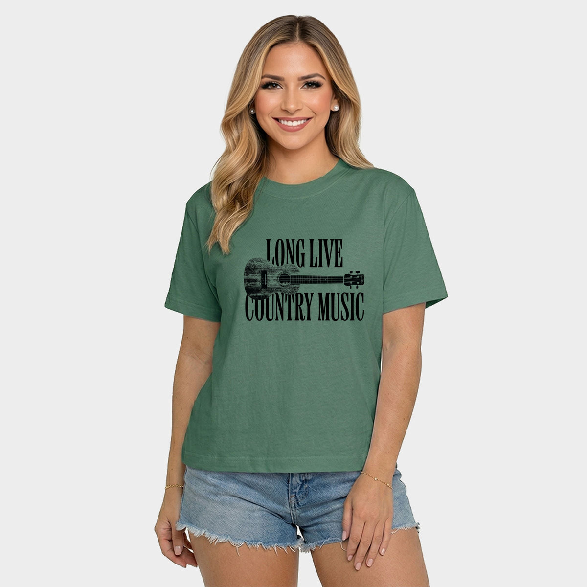 Long Live Country Music - Women's Relaxed Boxy Tee