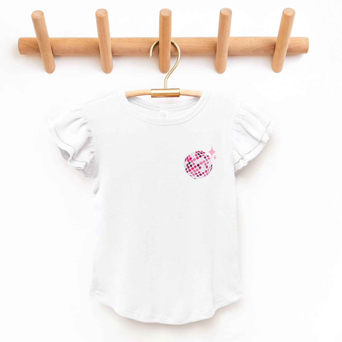 Not My First Disco - Girl's Flutter Sleeve Graphic T-Shirt