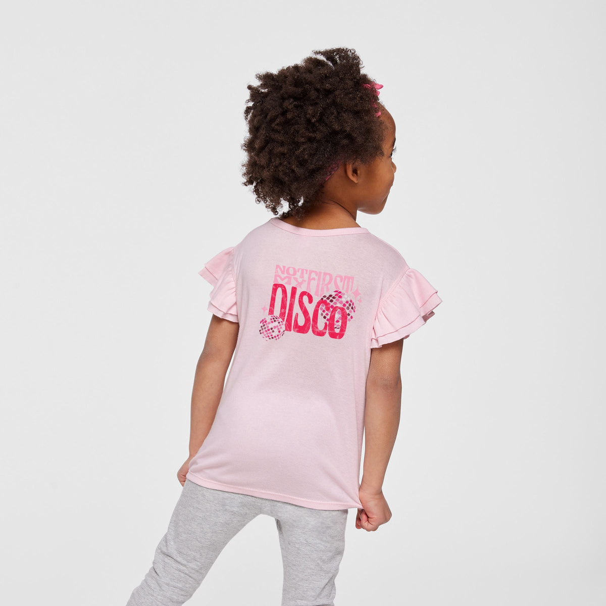 Not My First Disco - Girl's Flutter Sleeve Graphic T-Shirt
