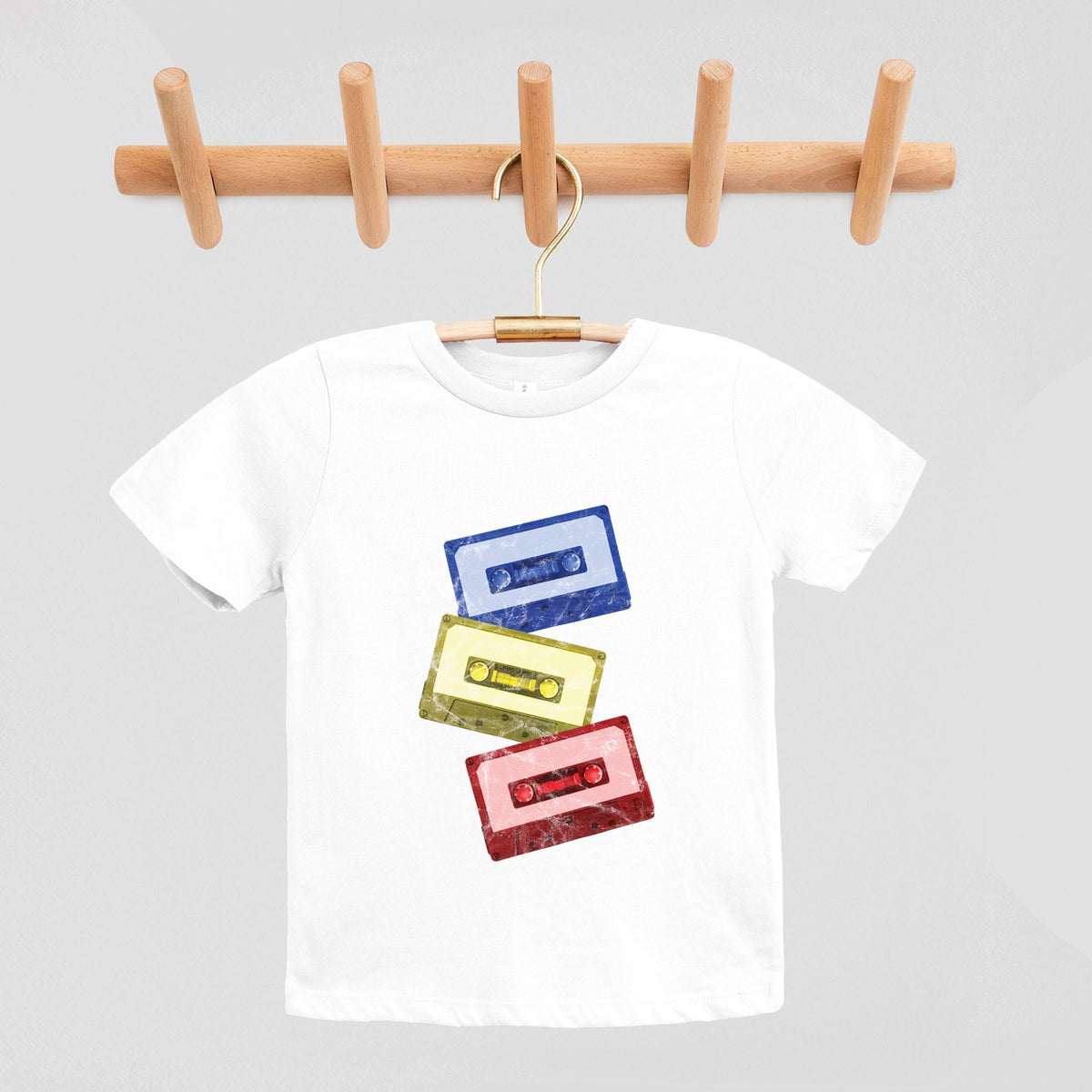 Cassette Tape Stack - Youth Short Sleeve Graphic T-Shirt