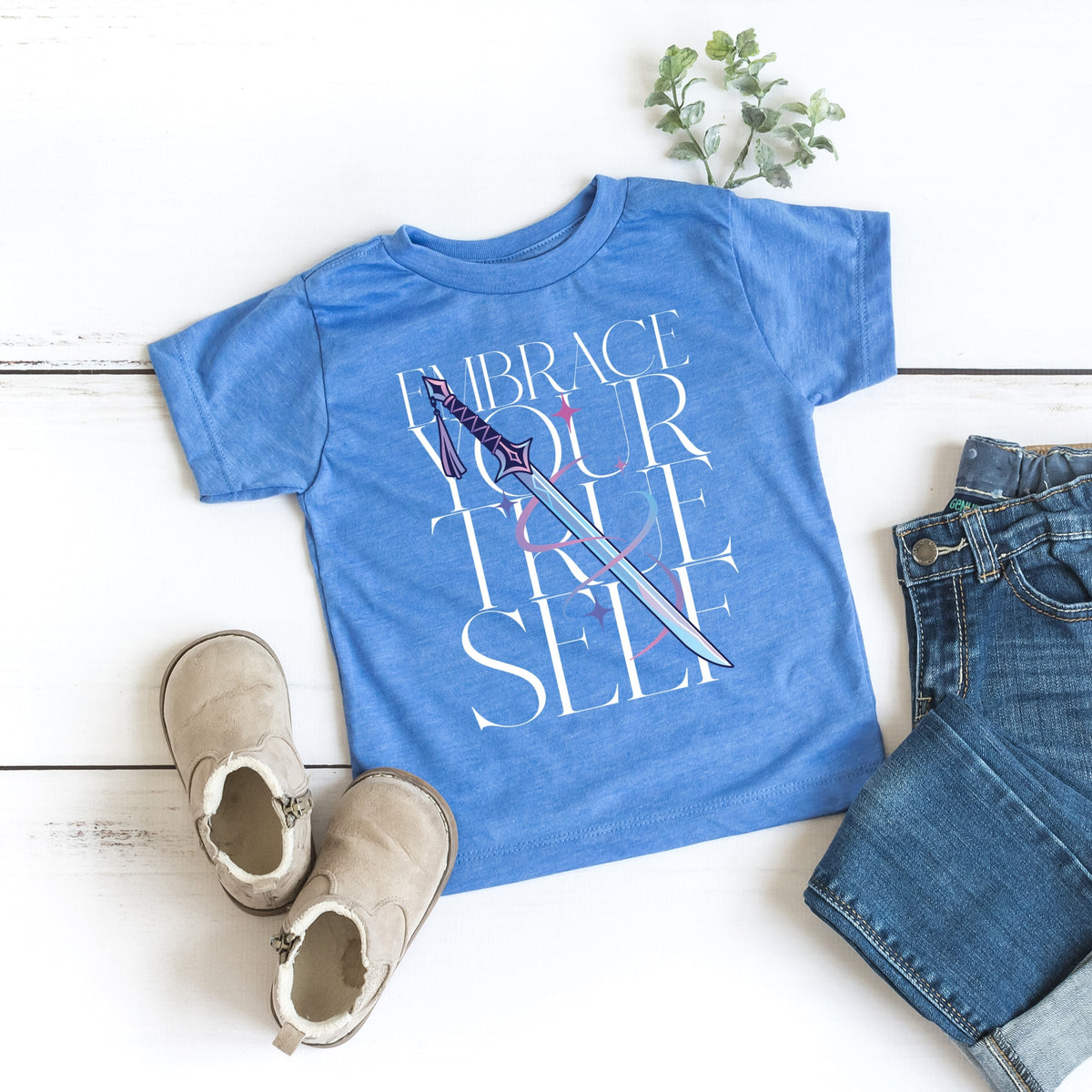 Embrace Your True Self Sword - Toddler Short Sleeve Graphic T-Shirt