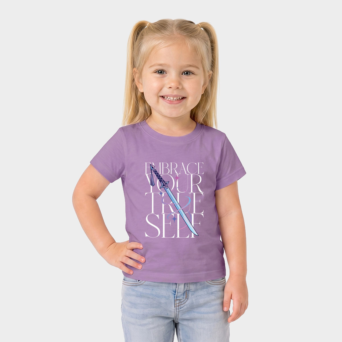 Embrace Your True Self Sword - Toddler Short Sleeve Graphic T-Shirt