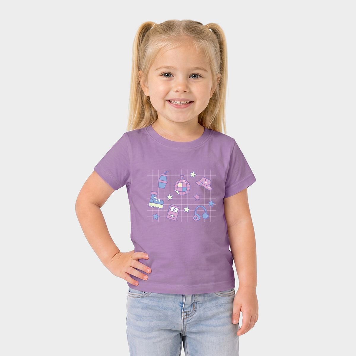 K-Pop Icons Grid - Toddler Short Sleeve Graphic T-Shirt