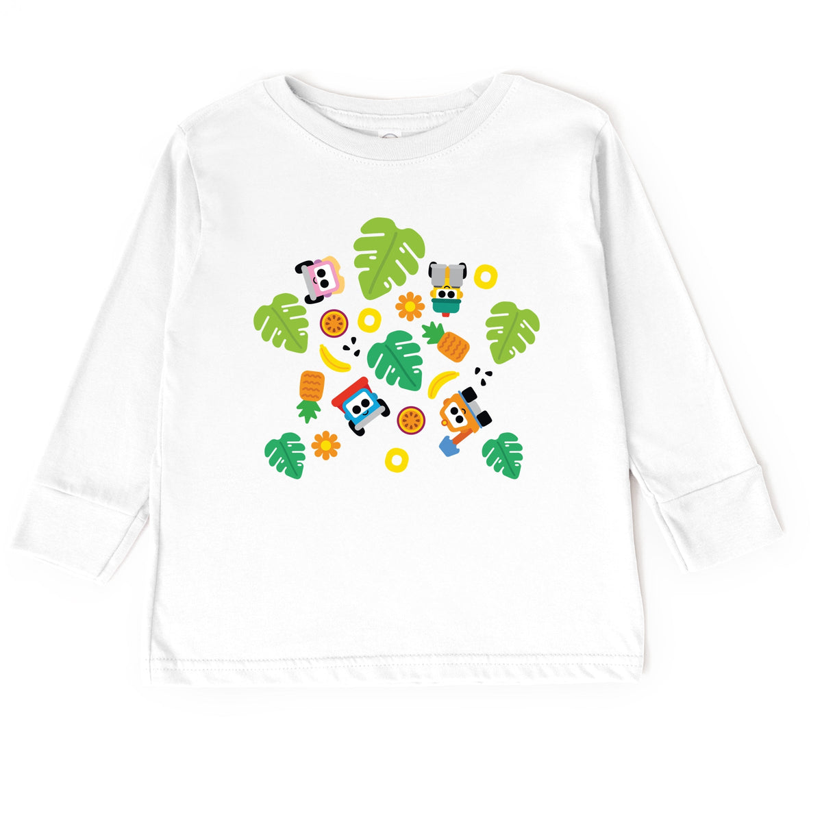Leo the Truck Palm Leaves  - Toddler Long Sleeve Graphic Tee
