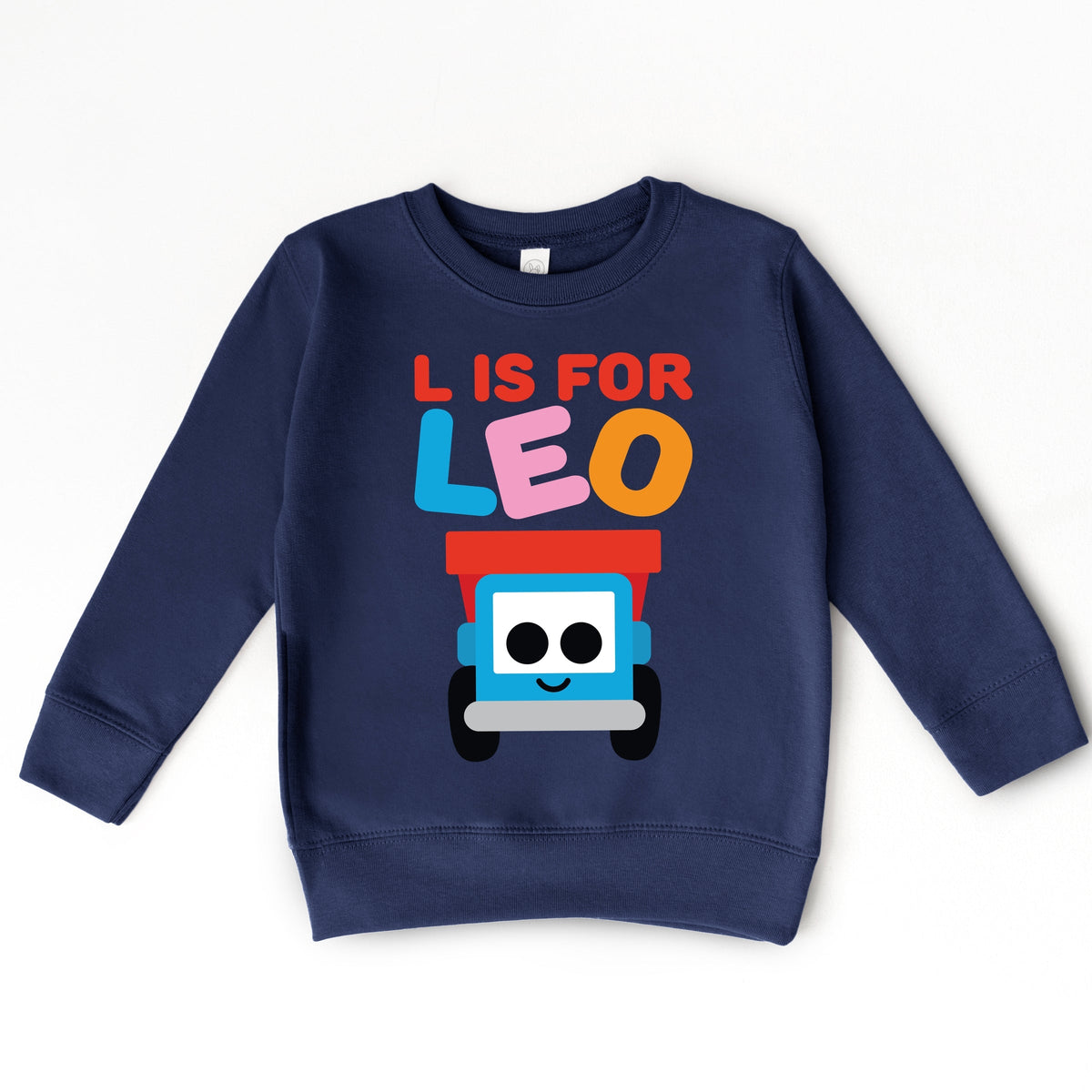Leo the Truck L is for Leo  - Toddler Graphic Sweatshirt